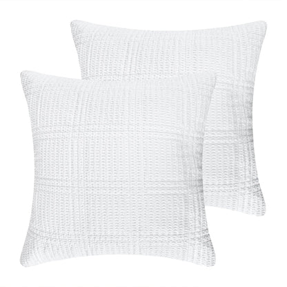 Levtex Home Cloud Waffle Quilted Euro Sham Set of 2 Euro Shams