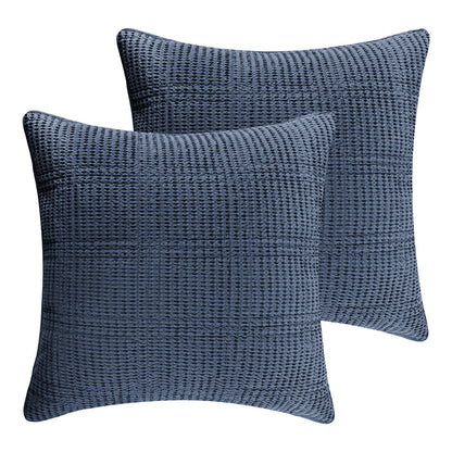 Levtex Home Cloud Waffle Quilted Euro Sham Set of 2 Euro Shams