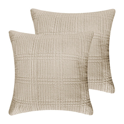 Levtex Home Cloud Waffle Quilted Euro Sham Set of 2 Euro Shams