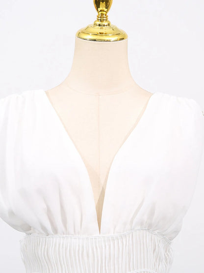 Hazel Blues® |  Tiered V-Neck Sleeveless Maxi Dress