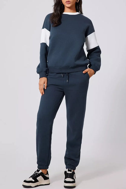 Hazel Blues® |  Drop Shoulder Loose Sweatshirt and Joggers Active Set