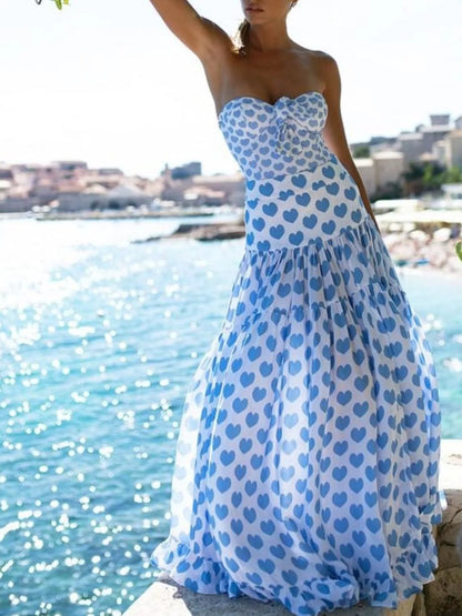 Hazel Blues® |  Printed One-Piece Swimwear and Skirt Set