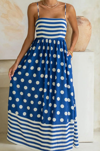 Hazel Blues® |  Polka Dot Square Neck Cami Dress