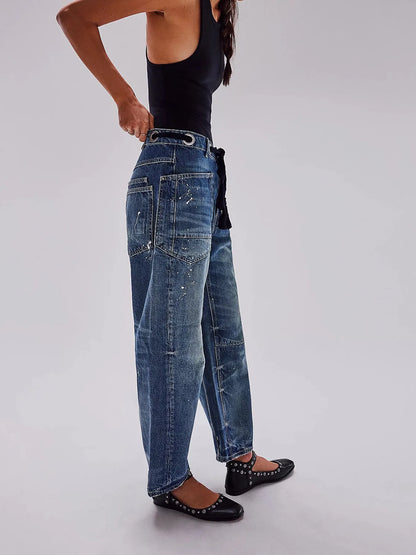 Hazel Blues® |  Washed Wide Leg Jeans
