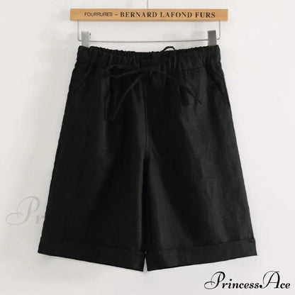 Fashion Elastic Waist Loose Shorts