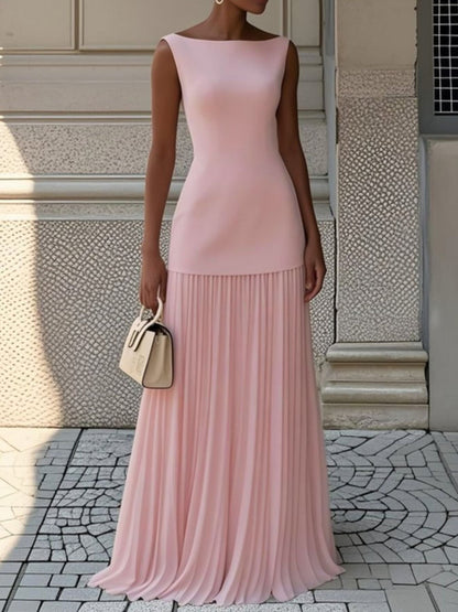 Hazel Blues® | Sleeveless Top and Pleated Maxi Skirt Set