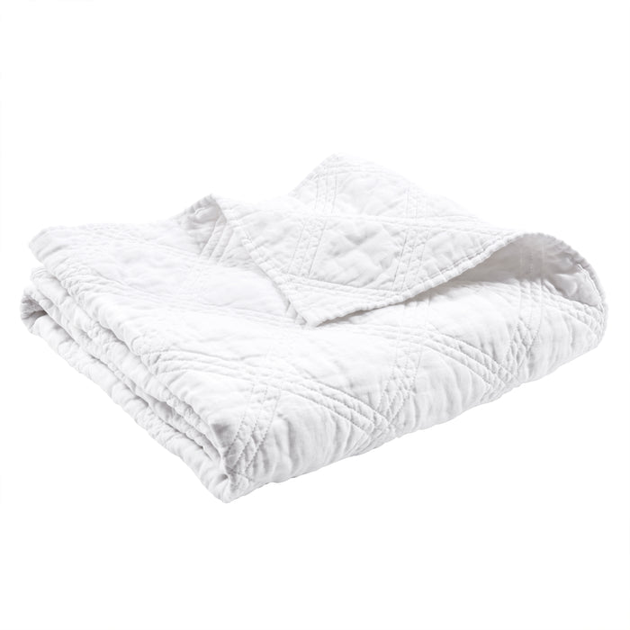 Levtex Home Washed Linen Quilted Throw Throws