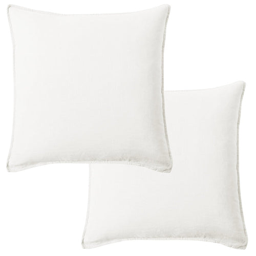 Levtex Home Washed Linen Square Pillow Cover- Set of 2 Decorative Pillows