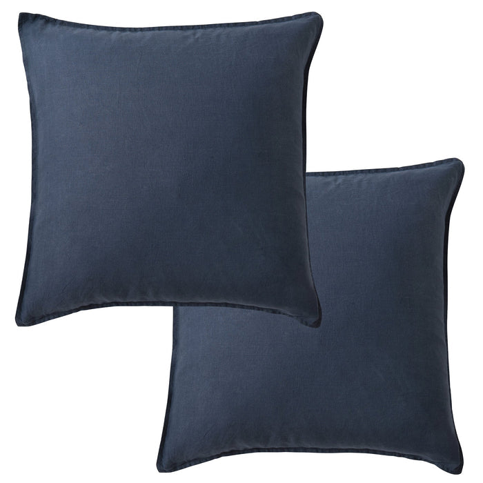 Levtex Home Washed Linen Square Pillow Cover- Set of 2 Decorative Pillows