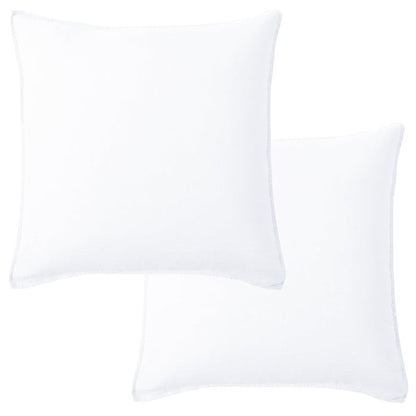 Levtex Home Washed Linen Square Pillow Cover- Set of 2 Decorative Pillows