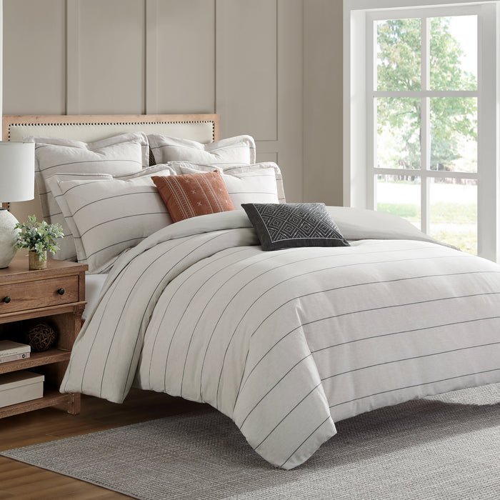 Levtex Home Leo Stripe Black Duvet Cover Set Duvets