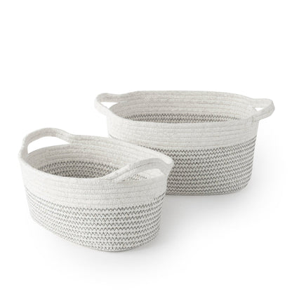 Levtex Home Nico Grey White Rope Storage 2pk Nursery Storage