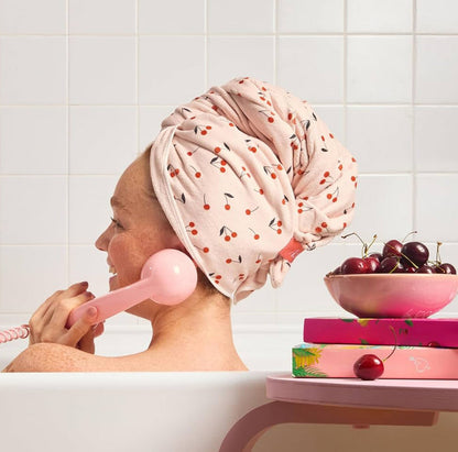 Xl Hair Towel Wrap - Cherry Print