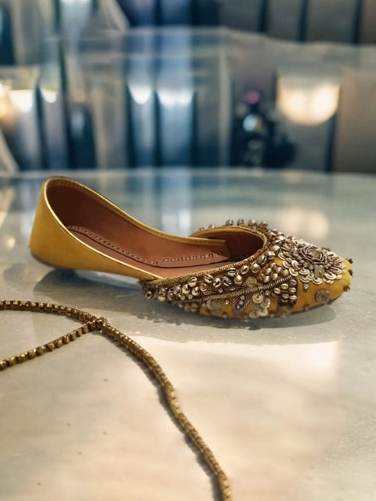 Yellow Women Fancy Khussa