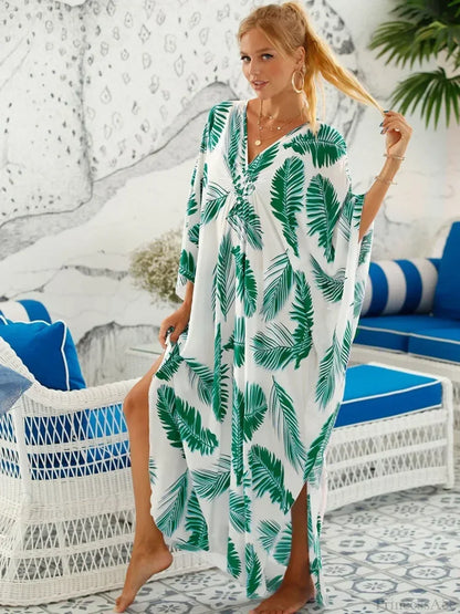 Zebra Stripes Long Dress Cover Up
